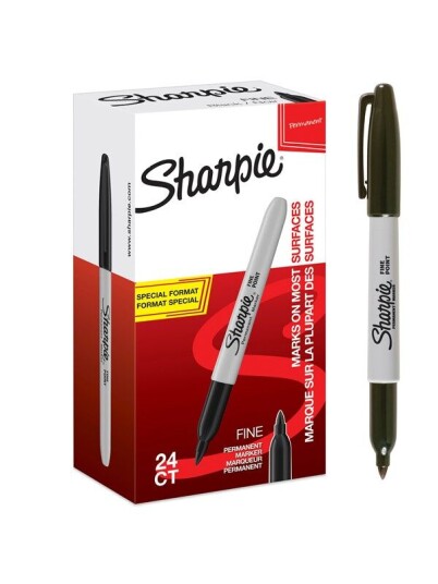 Sharpie Permanent Markers Fine Point Svart 24 Count Sharpie Permanent Markers Fine Point Svart 24 Count