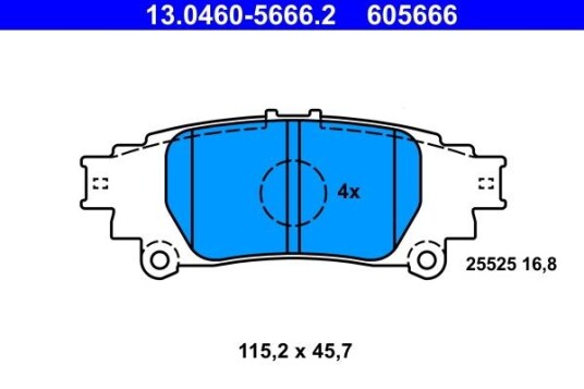 Bremseklosser ATE 13.0460 5666.2