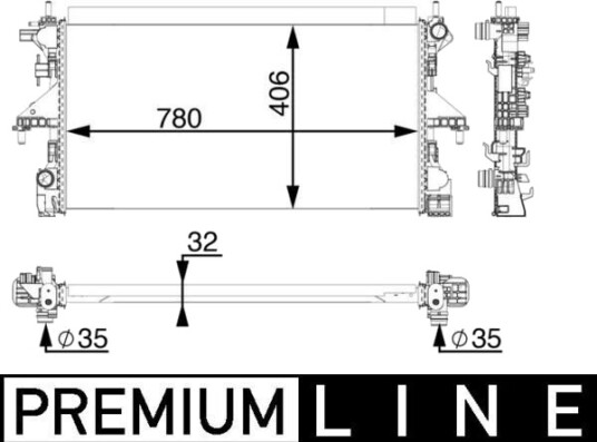 MAHLE CR 806 000P Radiator, motorkjøling