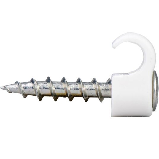 Schneider Electric 2190001 Ledningsholder TCS, med skrue, hvit, 100-pakning 7–10 mm, skruelengde 32 mm