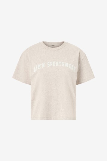 Aim'n T skjorte Varsity Boxy T shirt Beige