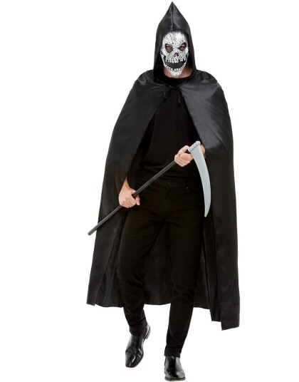 Grim Reaper Kostymesett med Kappe Maske og Ljå Grim Reaper Kostymesett med Kappe Maske og Ljå