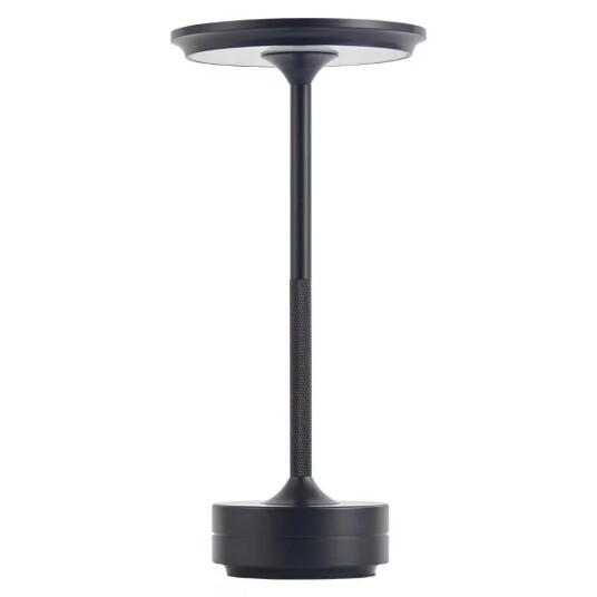 Trådløs Bordlampe i Metall Oppladbar LED Industriell Design Svart