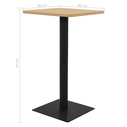  Bistrobord eikefarge 78,5x78,5x107 cm 321930