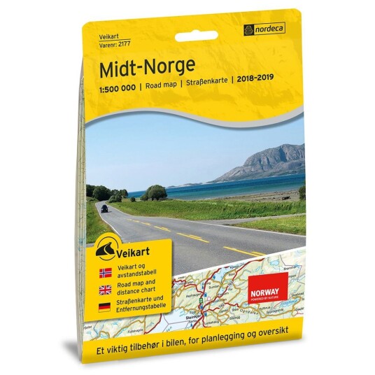 Ugland IT Nordeca Veikart Midt-norge 1:500 000 Veikart 1:500 000