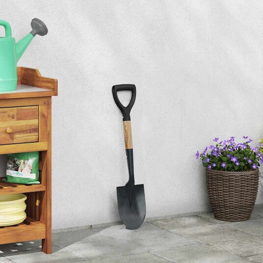 vidaXL Spade Svart 68,5 cm Pulverlakkert stål og solid tre vidaXL Spade Svart 68,5 cm Pulverlakkert stål og solid tre