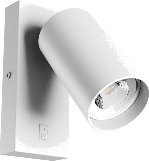 Spectrum Squalla Variosa GU10 bryter vegglampe uten lyskilde 230V IP20 55x100mm hvit rund