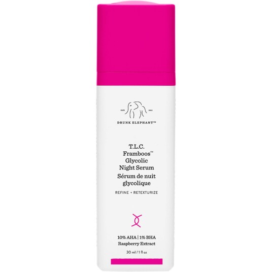 Drunk Elephant T.L.C. Framboos 30 ml Glykolsyre Nattserum for Fornying av Hud