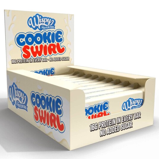 Wispy Protein Bar 55 g x 10 stk Cookie Swirl Wispy Protein Bar 55 g x 10 stk Cookie Swirl