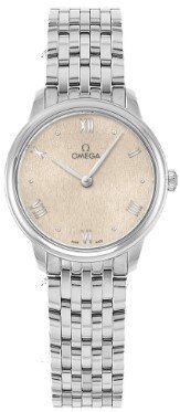 Omega Dameklokke 434.10.28.60.09.001 De Ville Prestige Beige/Stål