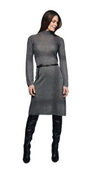 Pierre Robert X Jenny Skavlan Wool A-Line Dress Mørkgrå Medium Dame