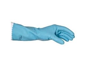 Handske Foodtech Str S Med Velourisering Latex Blå,12 Par/Ps   (12 Stk.)