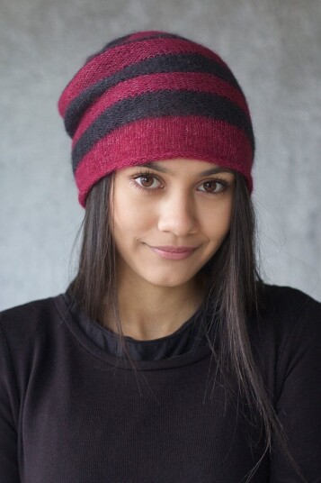 Garnius RUBY Lue sort/ mørk rosa Garnius RUBY Lue sort/ mørk rosa