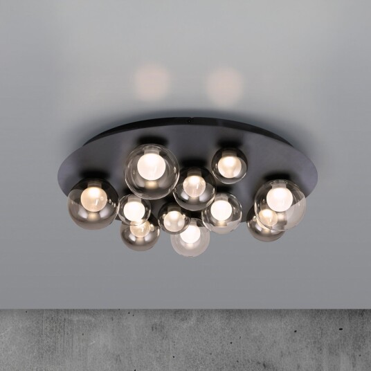 Taklampe PURE Popup dimmbar Grå Stue Metall 17 Grå