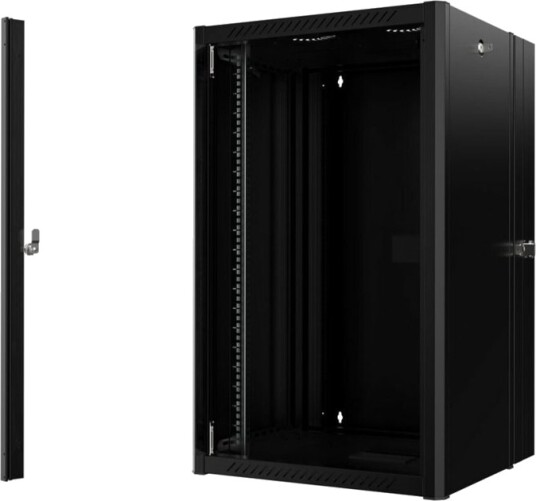 Lanview By Logon Rack Skap 60 X 60 Double Pro Veggmonterbar Svart Ral 9005 20U 19" Lanview By Logon Rack Skap 60 X 60 Double Pro Veggmonterbar Svart Ral 9005 20U 19"
