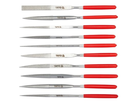 Yato YT-6151 Filsett 10 Verktøy Rød 160mm Yato YT-6151 Filsett 10 Verktøy Rød 160mm