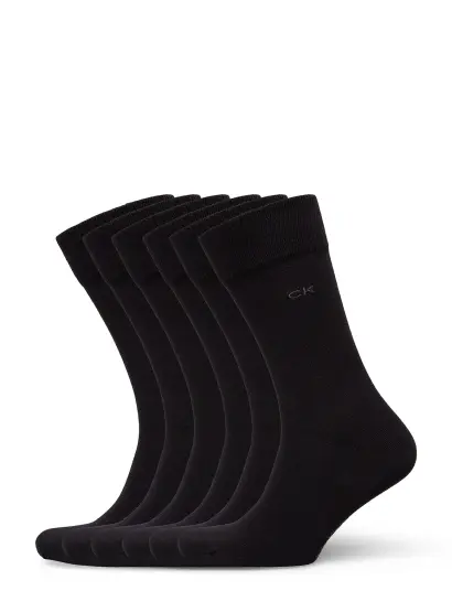 Calvin Klein Ck Men Sock Casual Flat Knit Cott - Black - 39-42