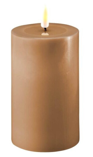 DeluxeHomeart - LED kubbelys 7,5×12,5 cm caramel
