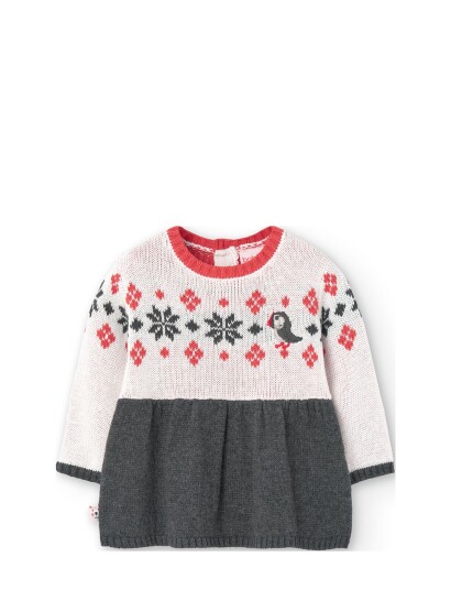 Boboli Knitwear Dress For Baby Girl -Bci - Multi/patterned - 56