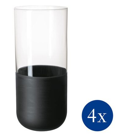 Villeroy & Boch Manufacture Rock longdrinkglass 30 cl 4-pakning Clear