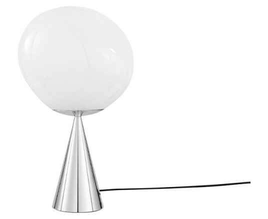 Tom Dixon Melt Cone Fat Bordlampe Opal/Silver
