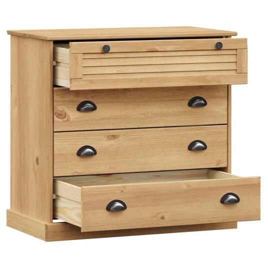 vidaXL Kommode VIGO 80x40x76 cm heltre furu