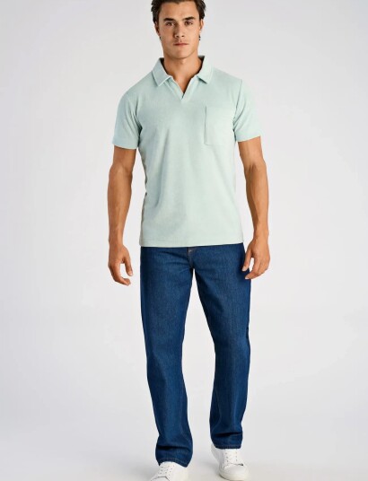Lindbergh Towel V Neck Polo S/S Green S