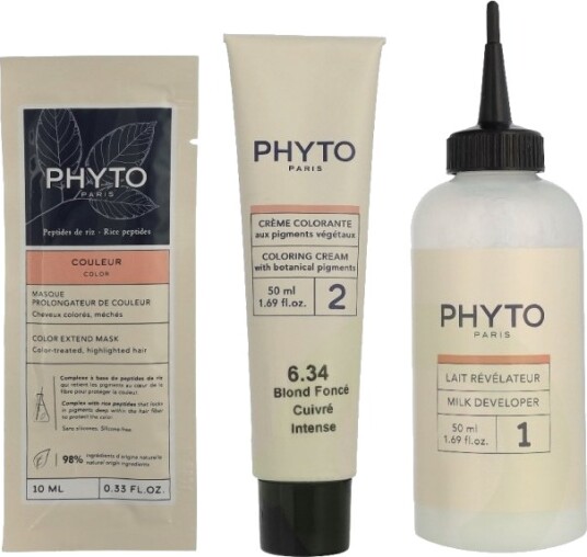 Phyto Phytocolor Permanent Color 110 ml #6.34 Intense Dark Copper Blonde Phyto Phytocolor Permanent Color 110 ml #6.34 Intense Dark Copper Blonde