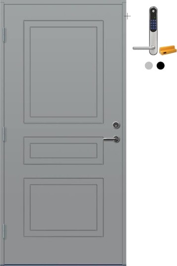 Ytterdør Bygg1 Arna med Yale Doorman Classic Home