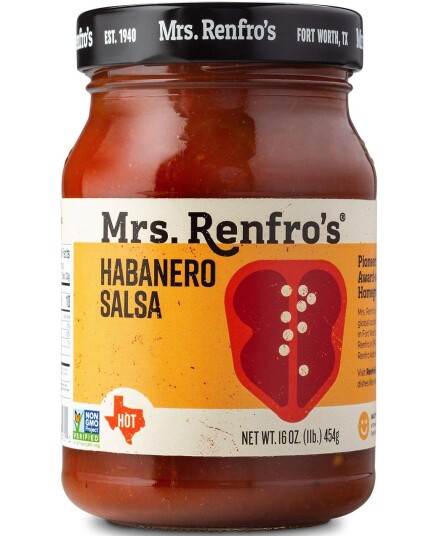Mrs. Renfro"s Habanero Salsa Sterk Salsasaus med Habanero Chili 454 gram USA Import Mrs. Renfro"s Habanero Salsa Sterk Salsasaus med Habanero Chili 454 gram USA Import