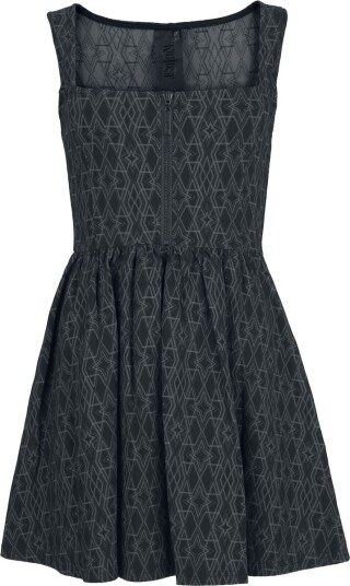 KIHILIST by KILLSTAR   Goth Kort kjole   Mortalis Mini Dress   XS til 4XL   Damer   svart
