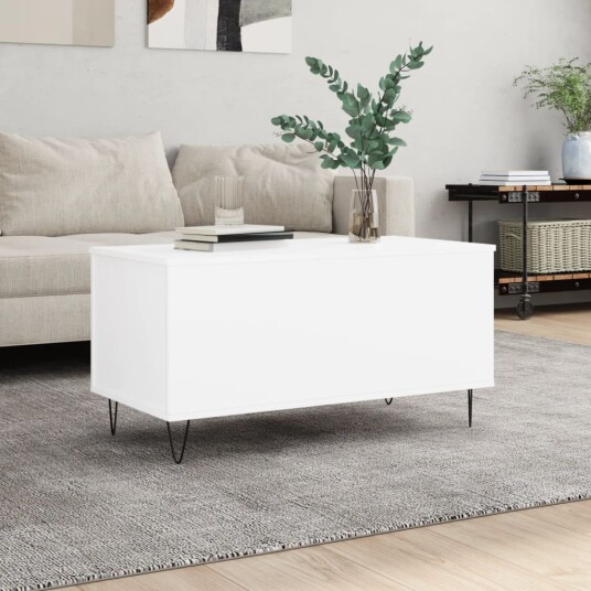 Salongbord hvit 90x44,5x45 cm konstruert tre 8721012112834