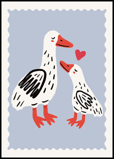 Mother duck and duckling Plakat Plakat / 50x70cm