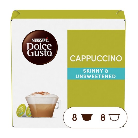 Dolce Gusto Nescafé Cappuccino Skinny & Unsweetened til Dolce Gusto. 16 kapsler