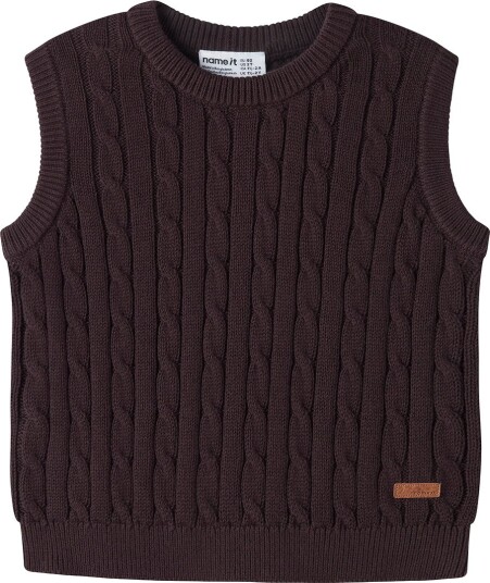 Name It Vest Strikk NmmRaffat Chocolate Plum Name It 3 år (98) Vest Brun