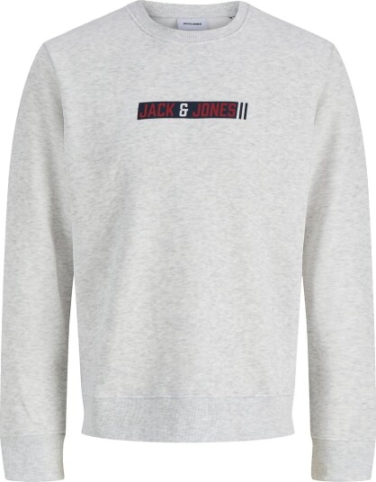 Jack & Jones Collegegenser JjMunk White Melange Jack & Jones 12 år (152) Collegegenser Grå Hvit