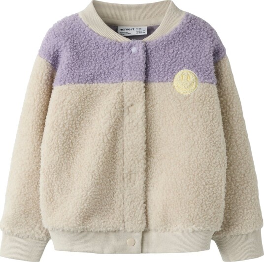 Name It Fleecejakke NmfBalissea Pimpstein Stone Name It 5 år 110 Fleecejakke Beige Lilla