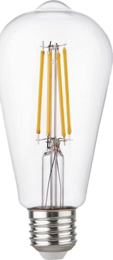 Spl E27 4,7W dimbar LED Rustika pære   ST64 filament 2500K klart glass   Dimbar : Dimbar Kulør : Ekstra varm