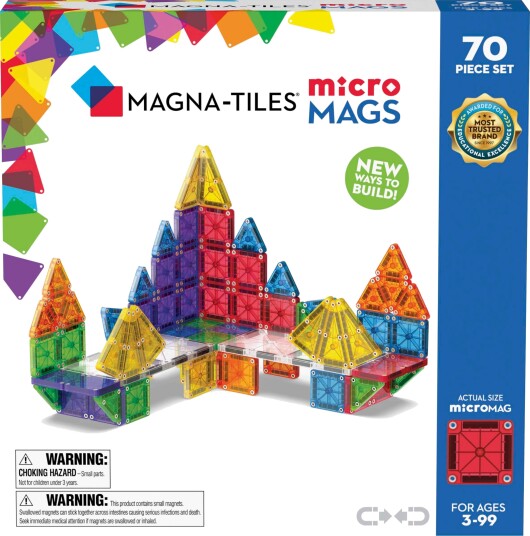 Magna-Tiles MicroMAGS Byggesett 70 Deler Magna-Tiles MicroMAGS Byggesett 70 Deler