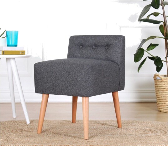 Anaro Sittepuff 43 cm Rektangulær Grå
