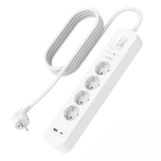Belkin SurgePlus Grenuttak med USB-porter, 4-uttak Belkin SurgePlus Grenuttak med USB-porter, 4-uttak