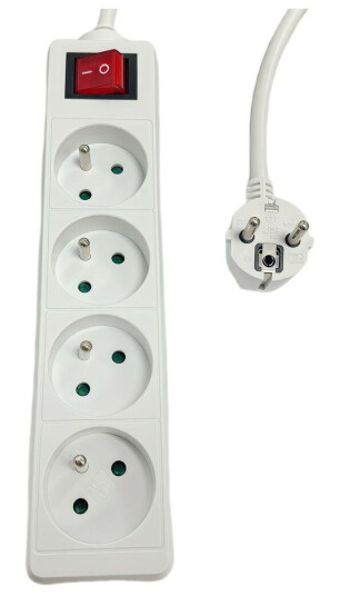 MicroConnect 4 way Power Strip on/off MicroConnect 4 way Power Strip on/off