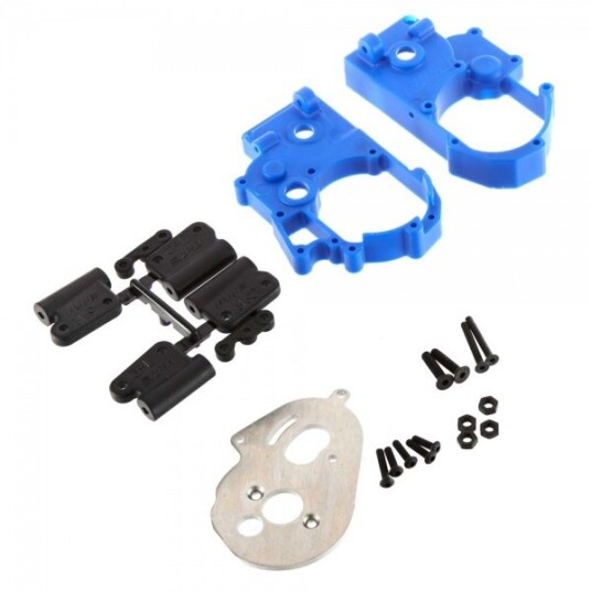 RPM 73615 Hybrid Gearbox Housing/Rear Mounts Blue RPM 73615 Hybrid Gearbox Housing/Rear Mounts Blue
