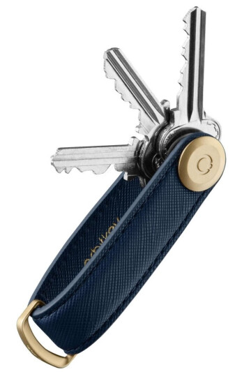 Orbitkey Saffiano Leather Key Organiser -Avainlenkki, Sininen