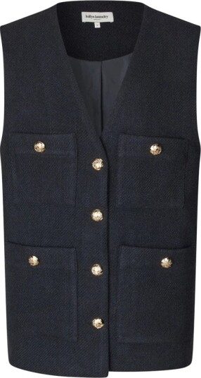 Lollys Laundry Edel Vest Ss - Black - S