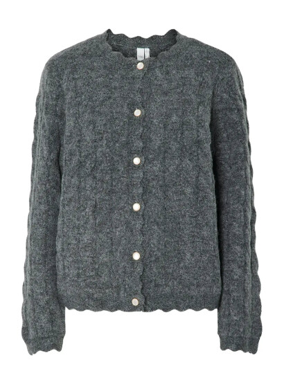 YAS Yasbubera Ls Knit Cardigan S. Noos - Grey - XS YAS Yasbubera Ls Knit Cardigan S. Noos - Grey - XS