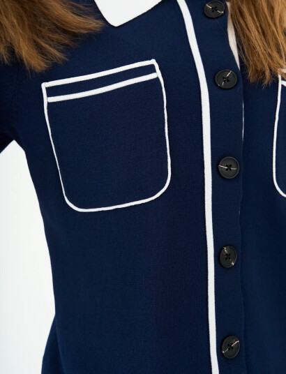 Pieszak Pd-Vigga Ls Contrast Polo Knit - Navy - 34 Pieszak Pd-Vigga Ls Contrast Polo Knit - Navy - 34