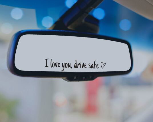 Klistremerke – I love you drive safe Klistremerke – I love you drive safe