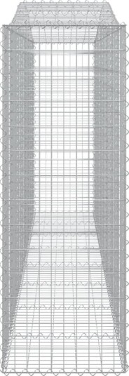 vidaXL Gabionkurver buede 9 stk 400x50x140/160 cm galvanisert jern