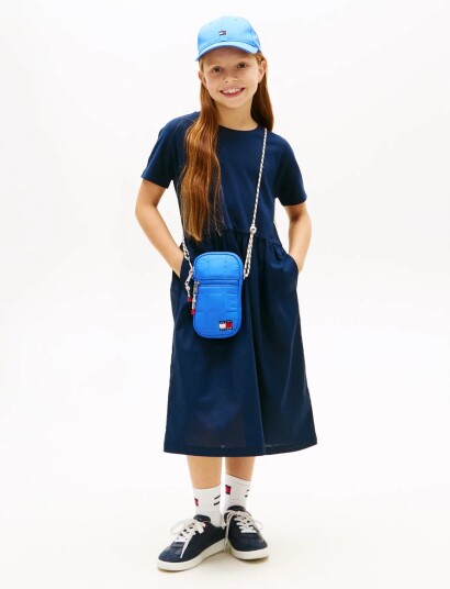 Tommy Hilfiger Mix Media Dress Ss Navy 140